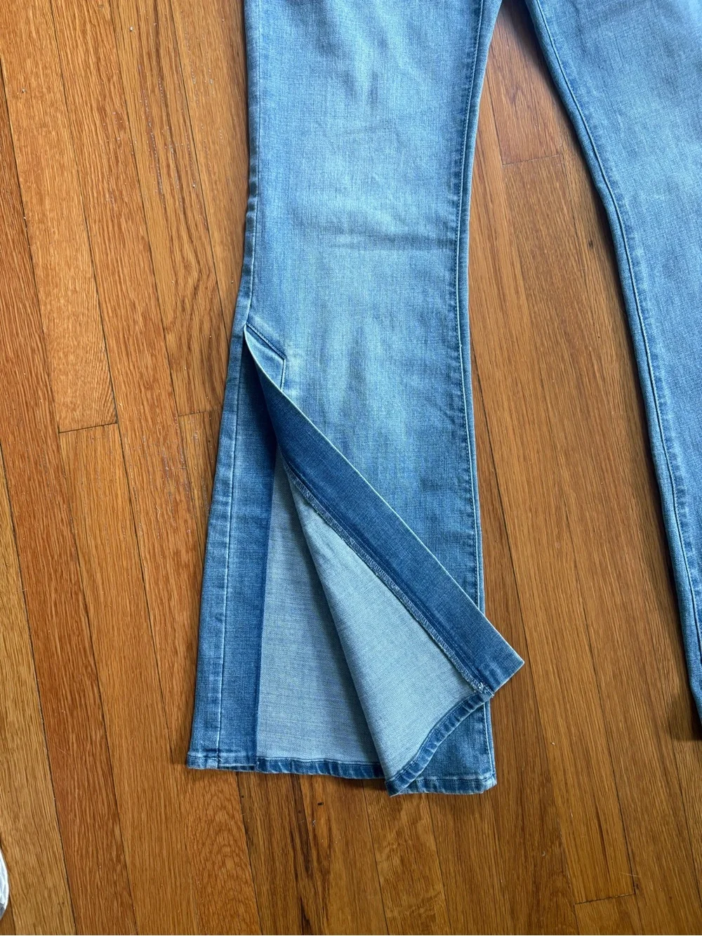 Forever 21 Light Blue High-Rise Flare Jeans - Picture 3 of 5